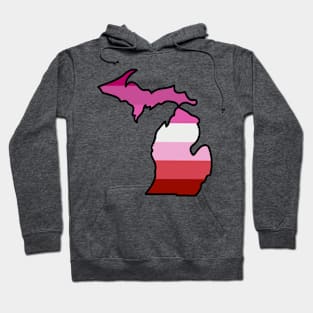 Michigan Lesbian Pride Flag Hoodie